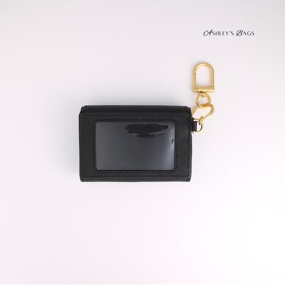 Tory Burch Emerson Printed Zip Card Case Wallet In Black - Picture 2 of 4